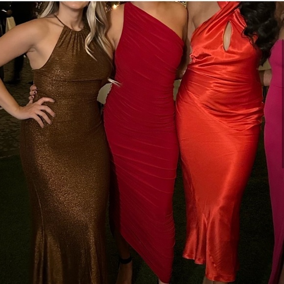 Norma Kamali Diana dress red NEW NWT sz XS ruched bodycon cocktail formal maxi - Picture 6 of 16